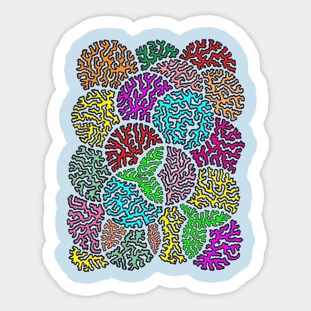 Overlapping Circles Sticker by NightserFineArts